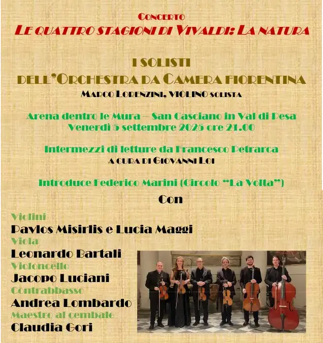 CONCERTO LE QUATTRO STAGIONI DI VIVALDI: LA NATURA