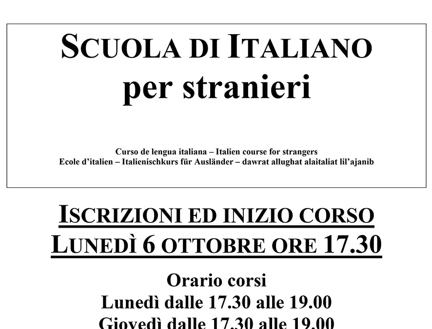 SCUOLA DI ITALIANO PER STRANIERI